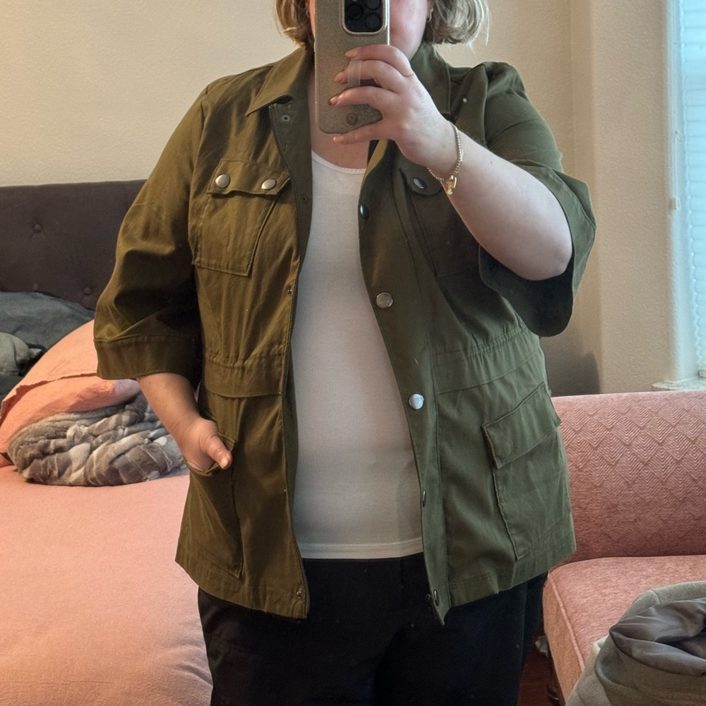 Lane Bryant Army Green Jacket